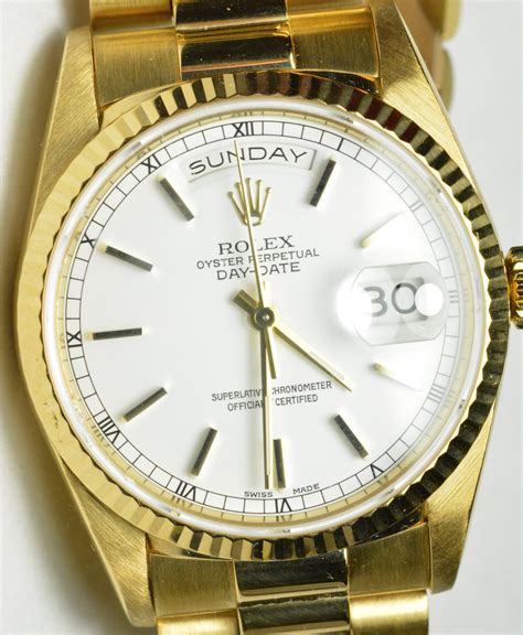 rolex 18k gold watch